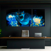 Tai Lung Kung Fu Panda poster set by Dripster featuring blue energy and fierce character artwork